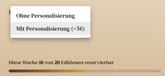 Personalisierung aktivieren