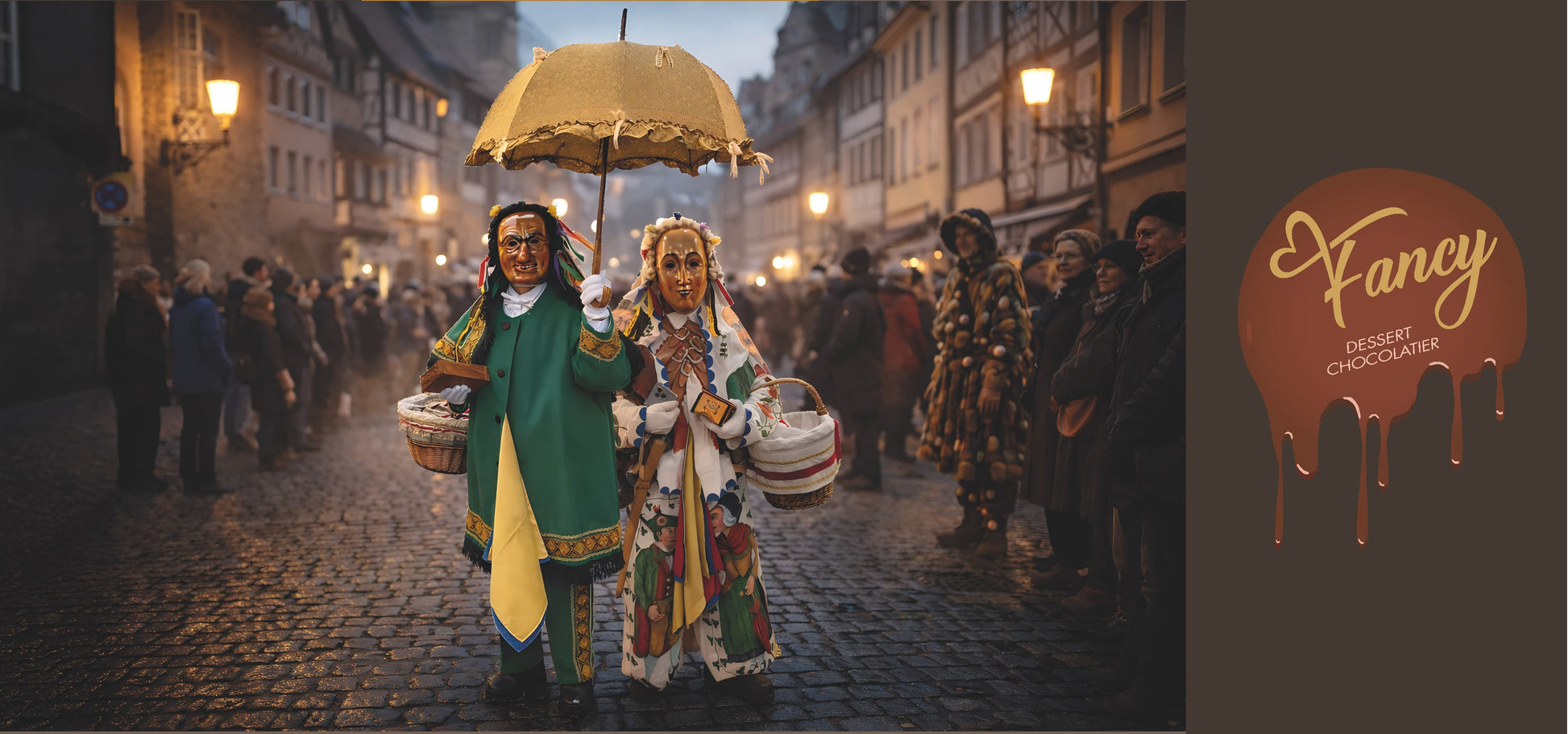 Personalisierte Trevia Fancy Schokolade Verpackung Layout Fasnacht