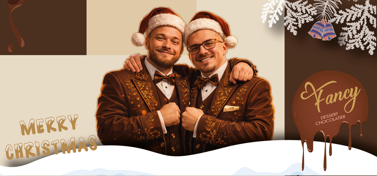 Personalisierte Trevia Fancy Schokolade Verpackung Layout Weihnachten